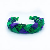 Hulk inspired Braided Headband | READY TO SHIP | Hand Made | Hairband | Plait | Super Hero | MinistryBoutique