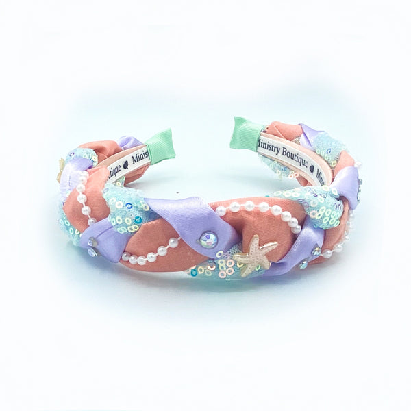 Pastel Ariel inspired Braided Headband | Hand Made | Hairband | Plait | The Little Mermaid | MinistryBoutique