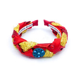 Iron Man inspired Braided Headband | READY TO SHIP | Hand Made | Hairband | Plait | Super Hero | MinistryBoutique